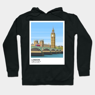 London, Big Ben and Westminster Bridge Hoodie